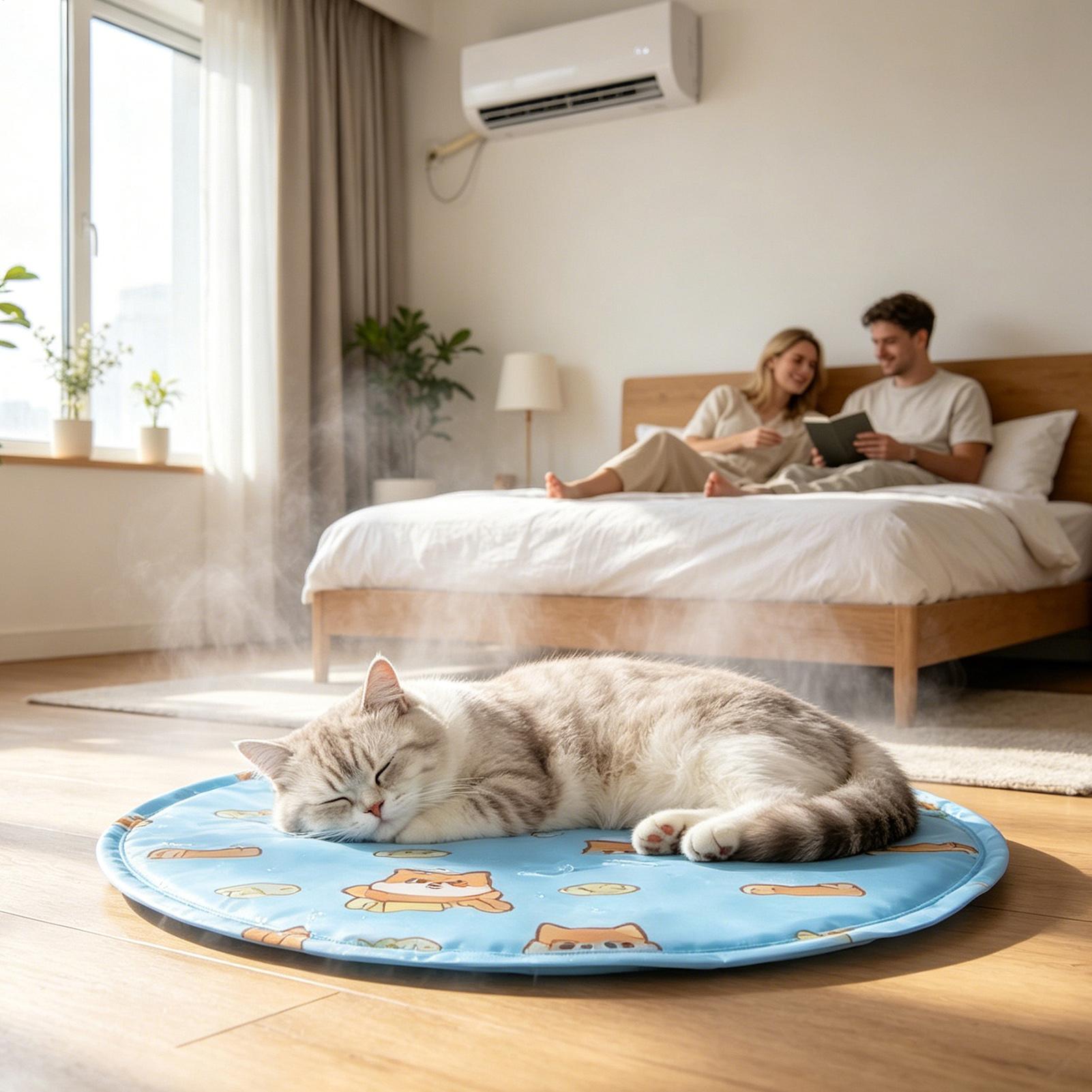 Dog Cooling Mat - Hunde-Kühlmatte Komfortable Weiche Rutschfeste Gel-Kühlmatte für