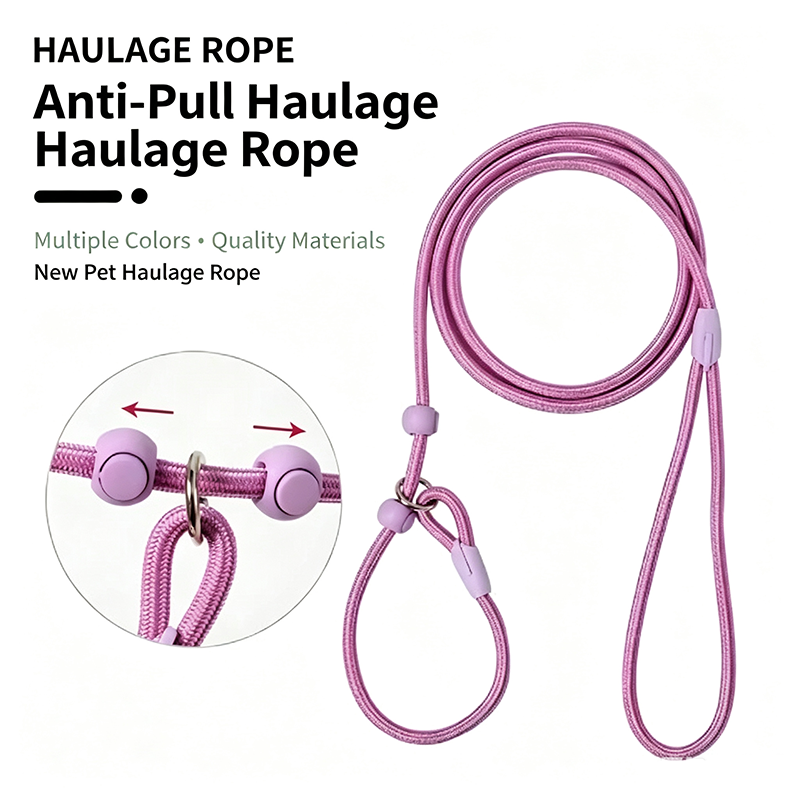 No Pull Dog Harness - 160 cm leichte Nylon-P-Leine, verstellbare, runde