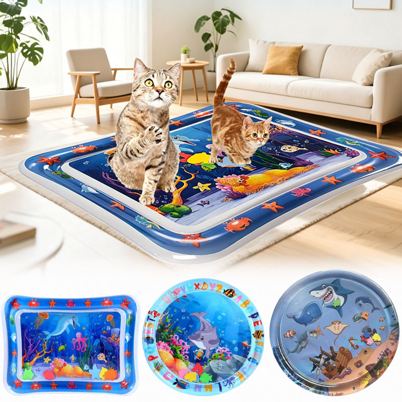 Dog Cooling Mat - Verbesserte Verdickte PVC-Wasserspielmatte für Katzen und