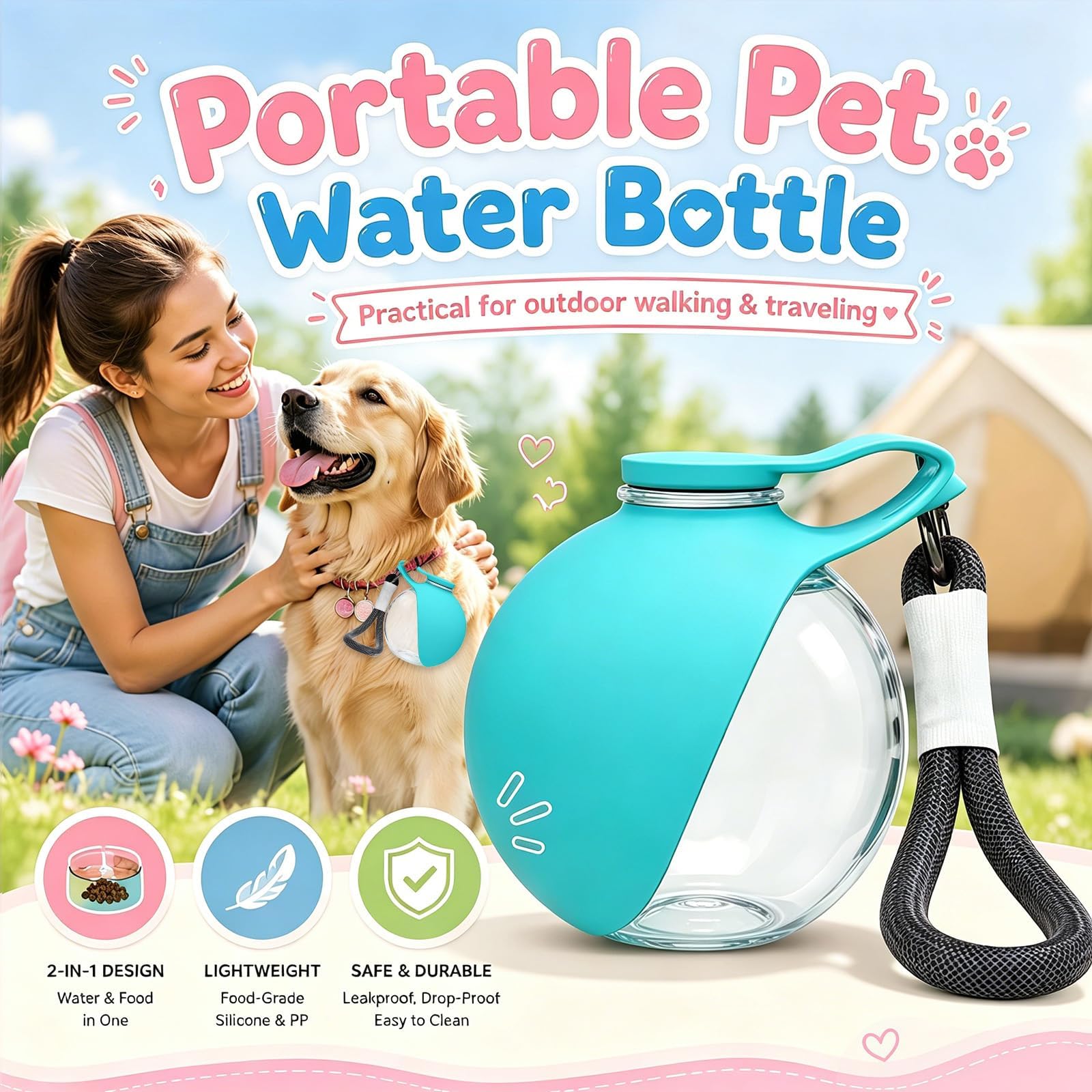 Neu 2026 2-in-1 Tragbare Hunde – Pet Supplies Dog Food Bewertung und Preis